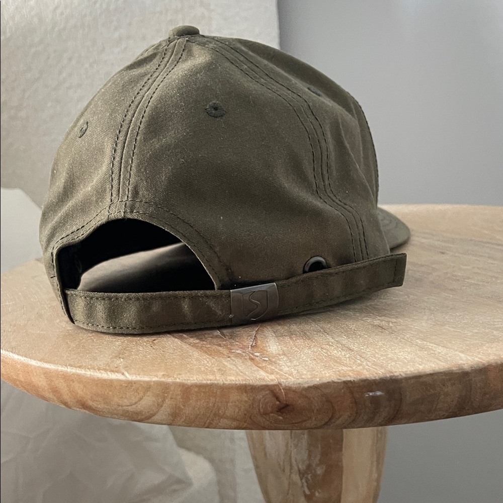 Olive Green Leather Patch Squaw Valley Hat - Picture 2 of 6